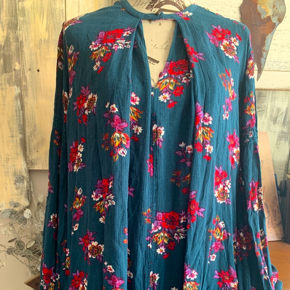 Free People Floral Swing Mini Dress Small